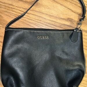 Guess Black Pebbled Leather Crossbody Bag